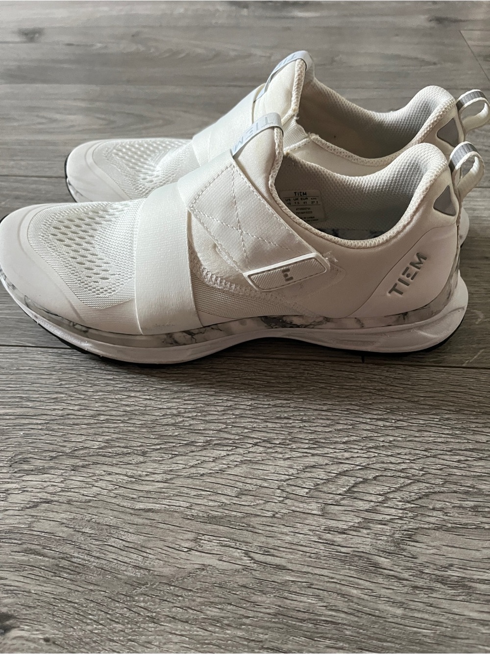 TIEM Slipstream Spin / Cycling Shoes - White Marble